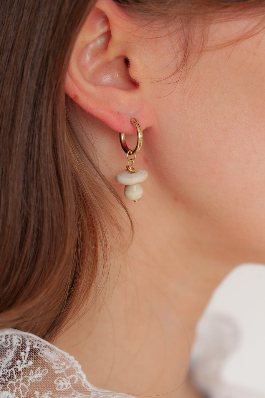 Button Mushroom Earrings