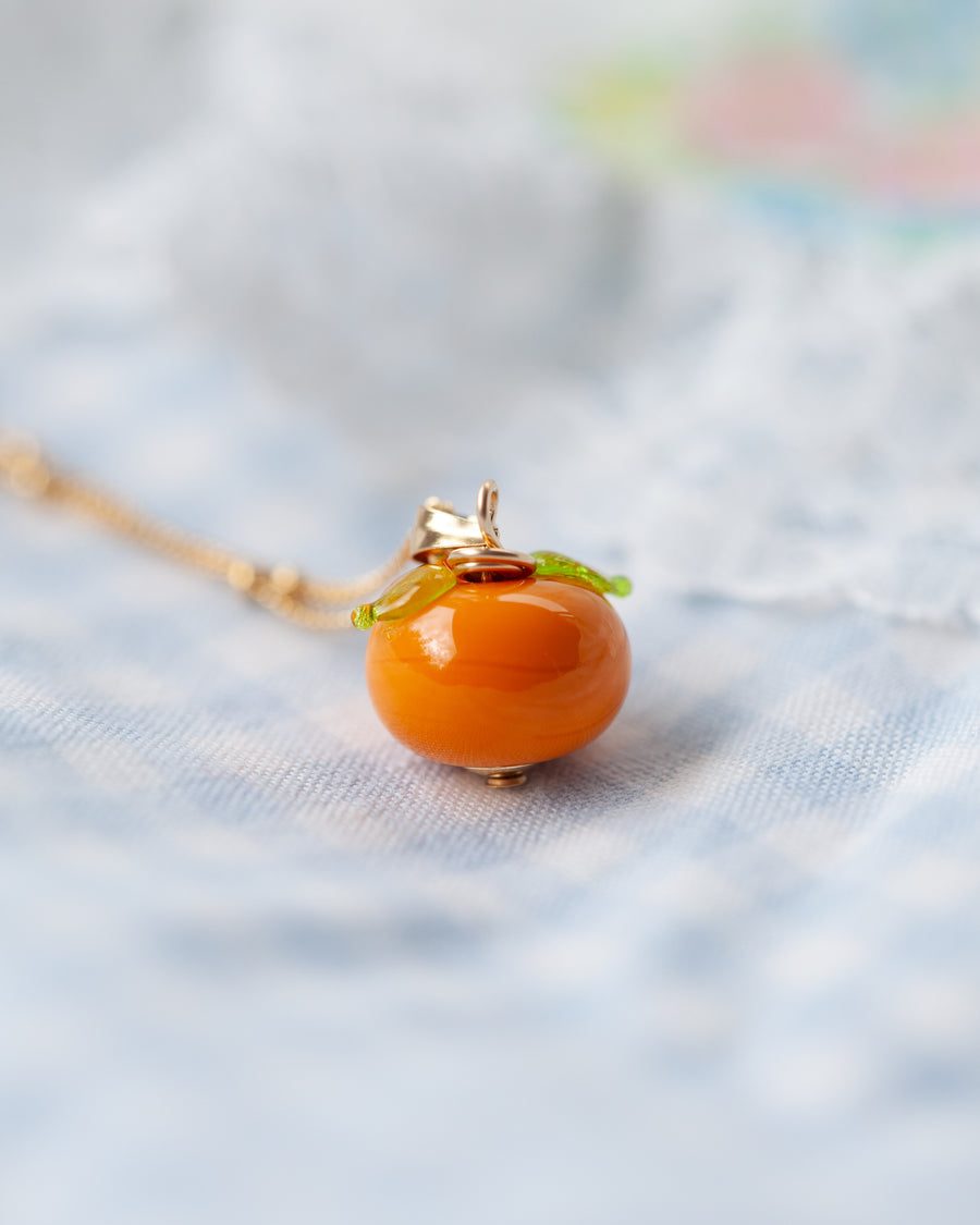 Orange Charm Necklace